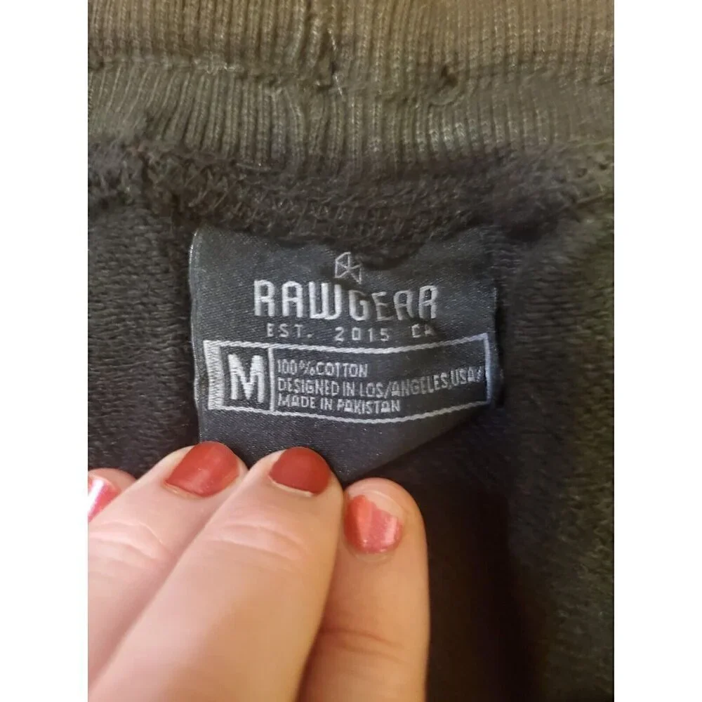 Rawgear‎ Sweatpants Men's Size Medium Black Acid Wash Cuffed NWT